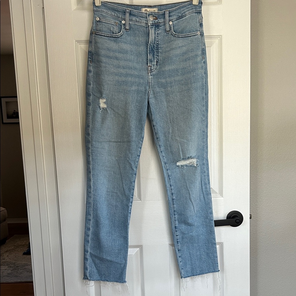 Madewell Distressed Light Wash The Perfect Vintage Jeans